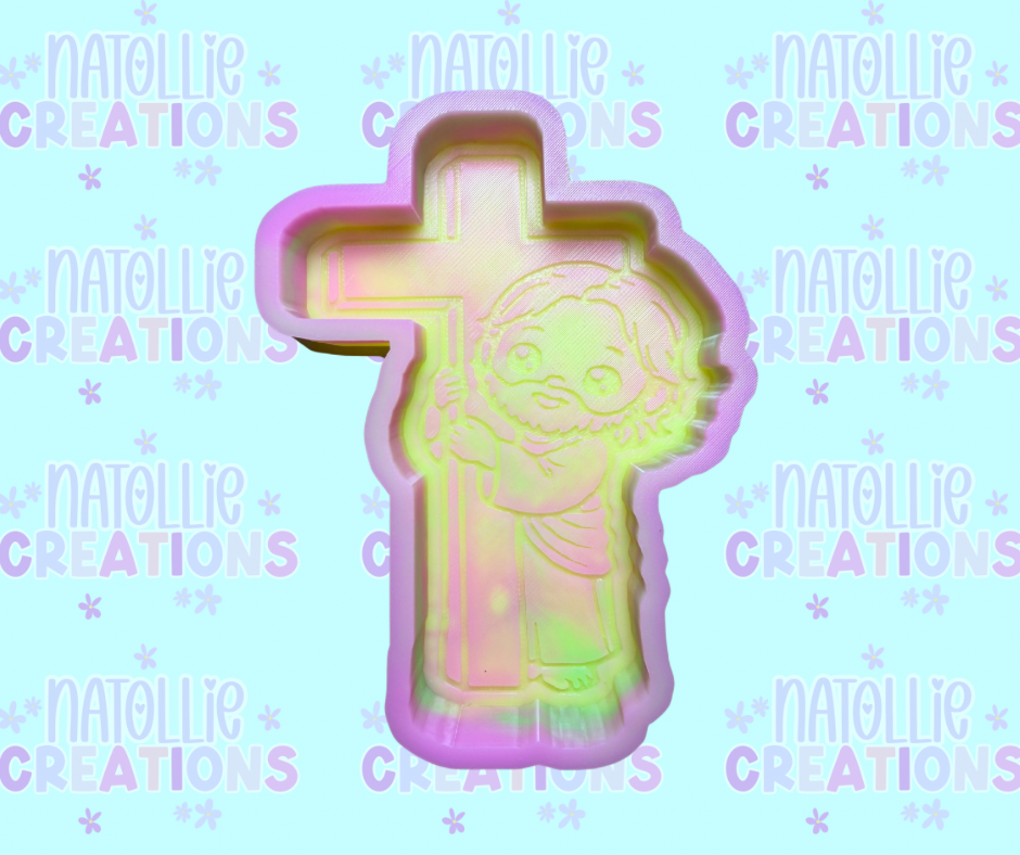 Jesus W/ Cross Freshie Silicone Mold