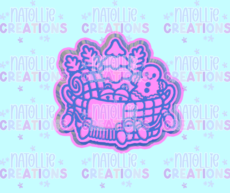 Gingerbread Wonderland Basket Freshie Silicone Mold