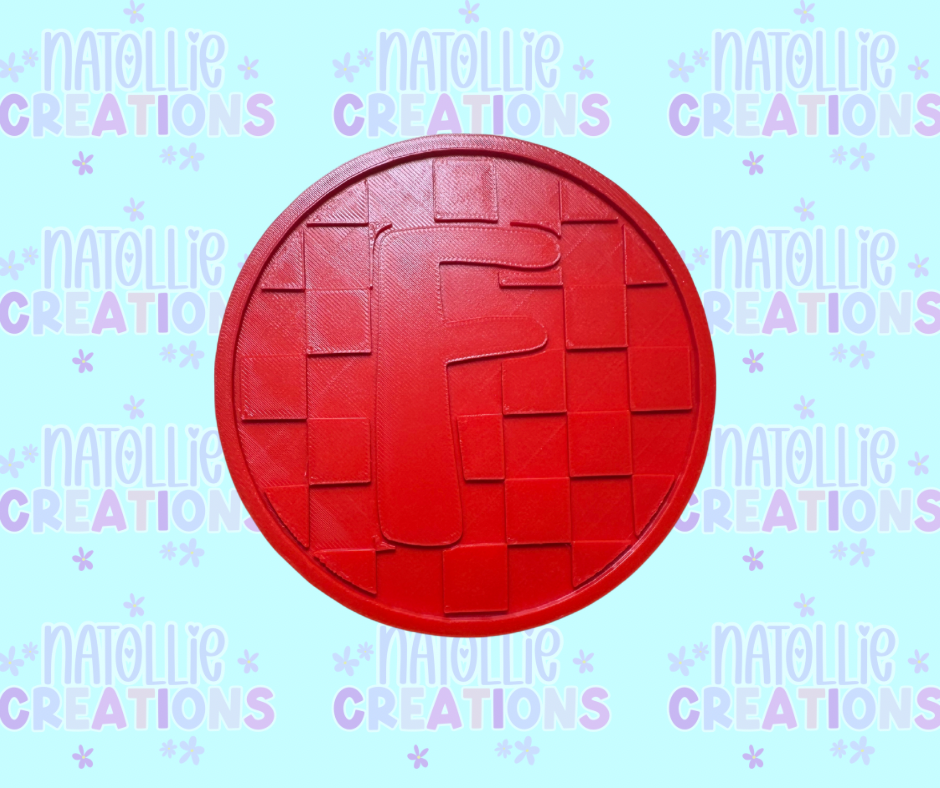 Checkered Alphabet Insert Freshie Silicone Mold