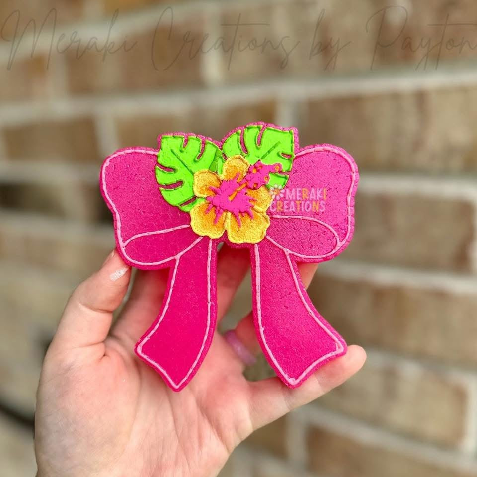Hibiscus Bow Freshie Silicone Mold