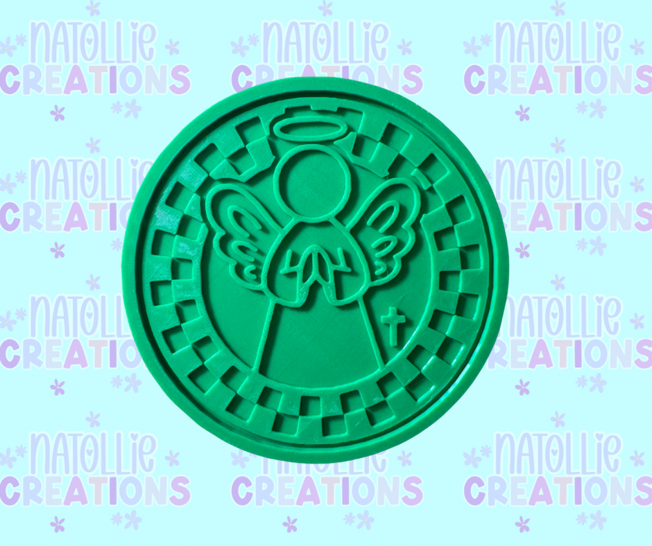 Checkered Angel Insert Freshie Silicone Mold