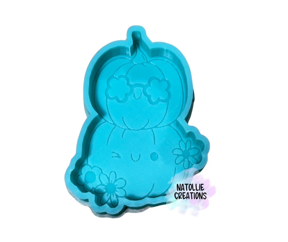 Retro Double Stack Pumpkin Freshie Silicone Mold