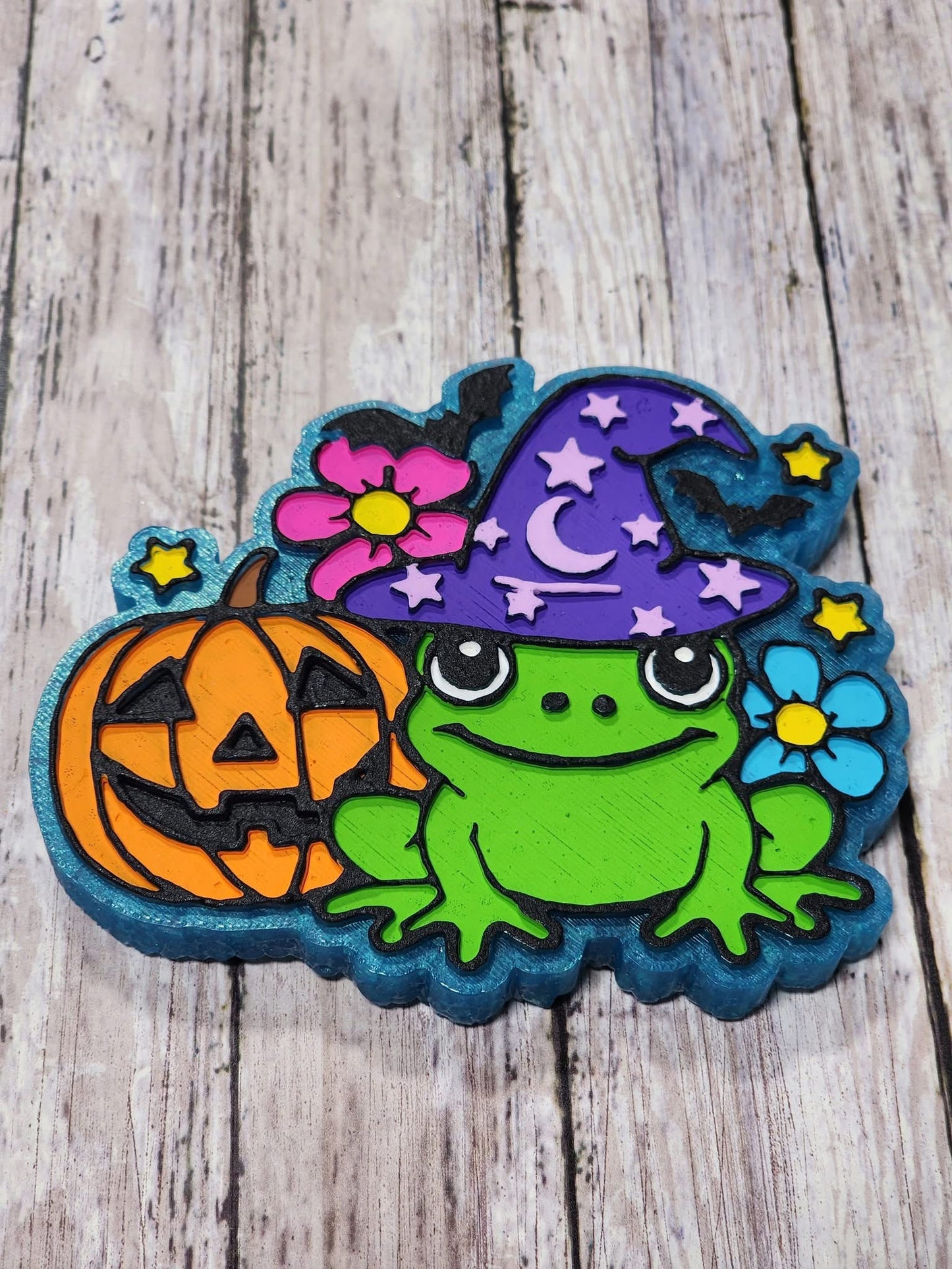 Pumpkin Witch Frog Freshie Silicone Mold