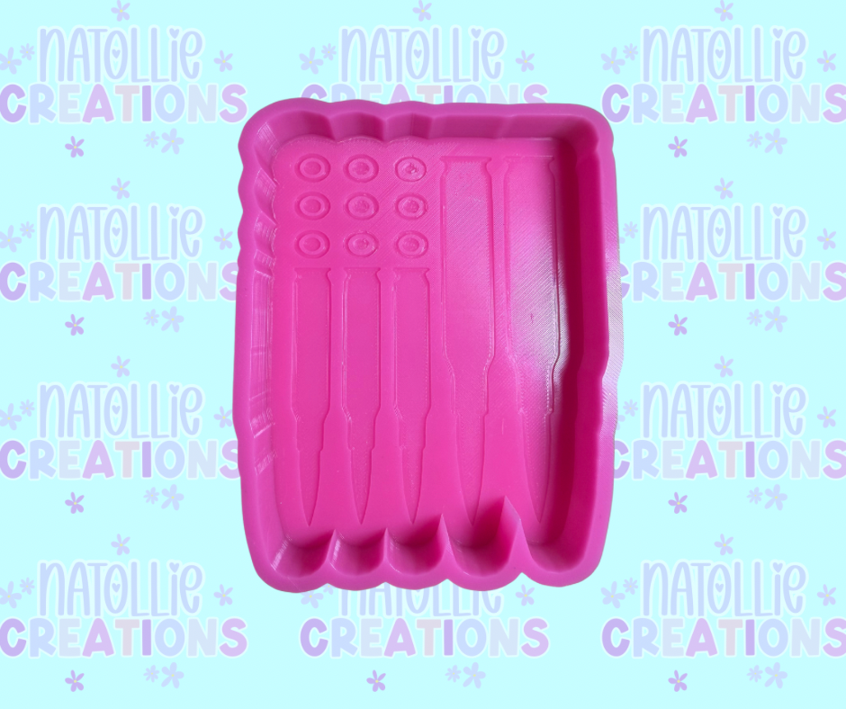 Bullet Flag Freshie Silicone Mold