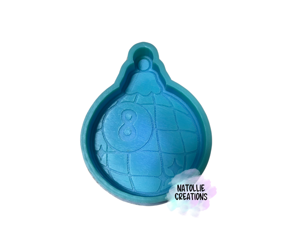 8 Ball Ornament Freshie Silicone Mold