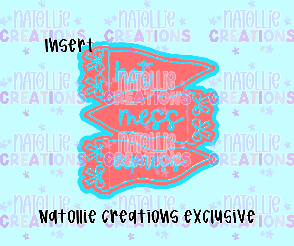 Hot Mess Express Triple Flag Insert Freshie Silicone Mold