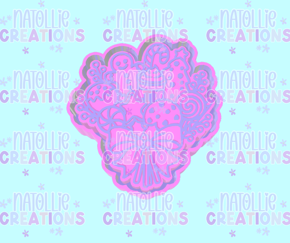 Christmas Bouquet Freshie Silicone Mold
