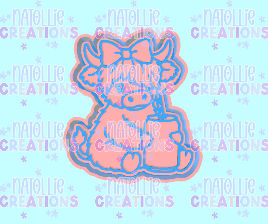 Highland W/ Can Freshie Silicone Mold