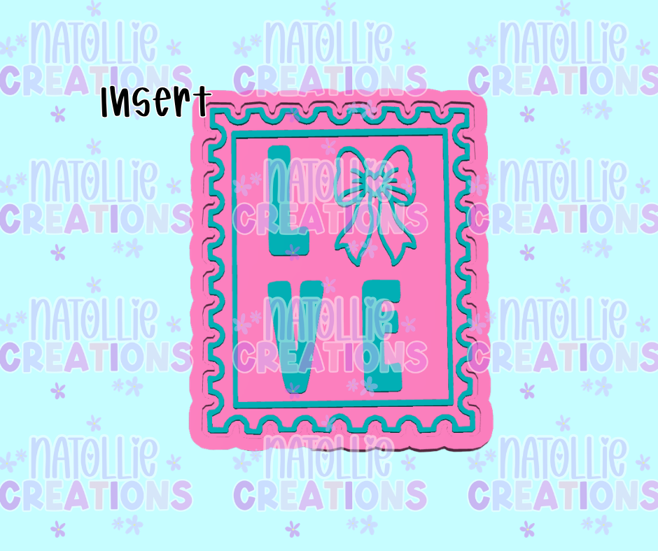 Bow LOVE Stamp Insert Freshie Silicone Mold