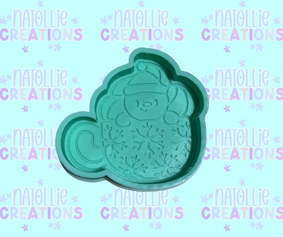 Snowman Whipped Mug Freshie Silicone Mold