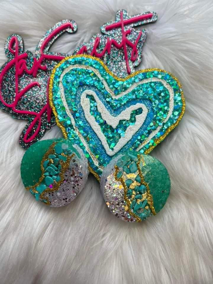 Heart Geode Freshie Silicone Mold