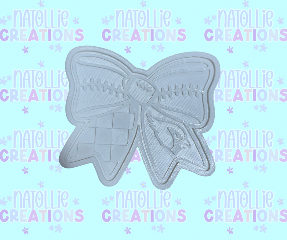 Football Bow + Inserts Freshie Silicone Mold