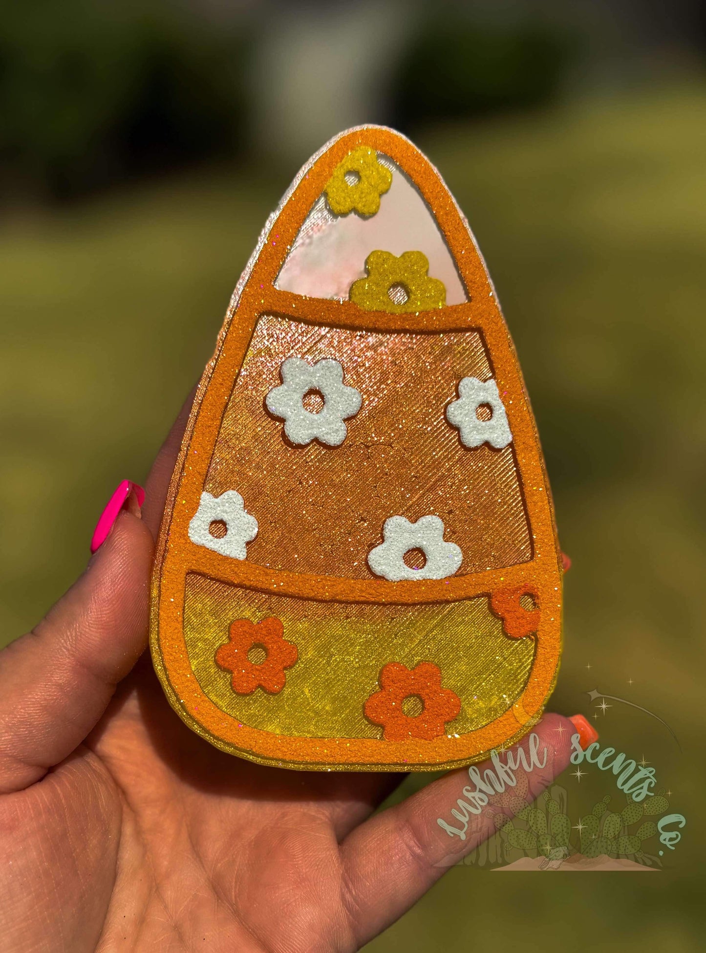 Floral Candy Corn Freshie Silicone Mold