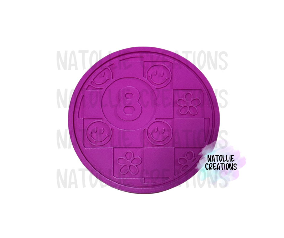 Smiley 8 Ball Insert Freshie Silicone Mold