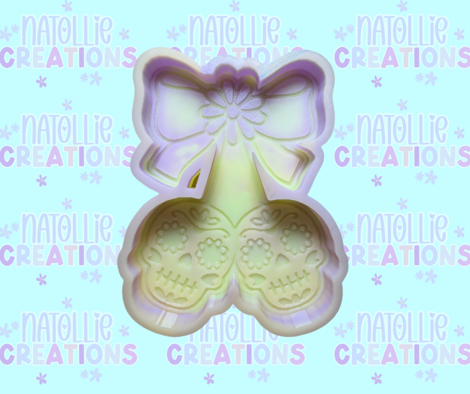 Floral Sugar Skull Cherry Freshie Silicone Mold
