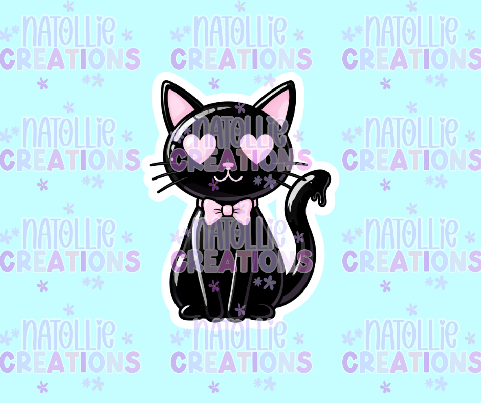 Up Right Cat Die Cut Sticker