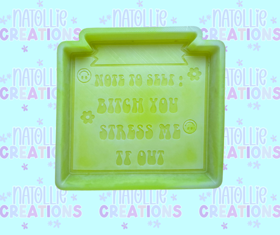 Note To Self: Bitch You Stress Me TF Out Freshie Silicone Mold
