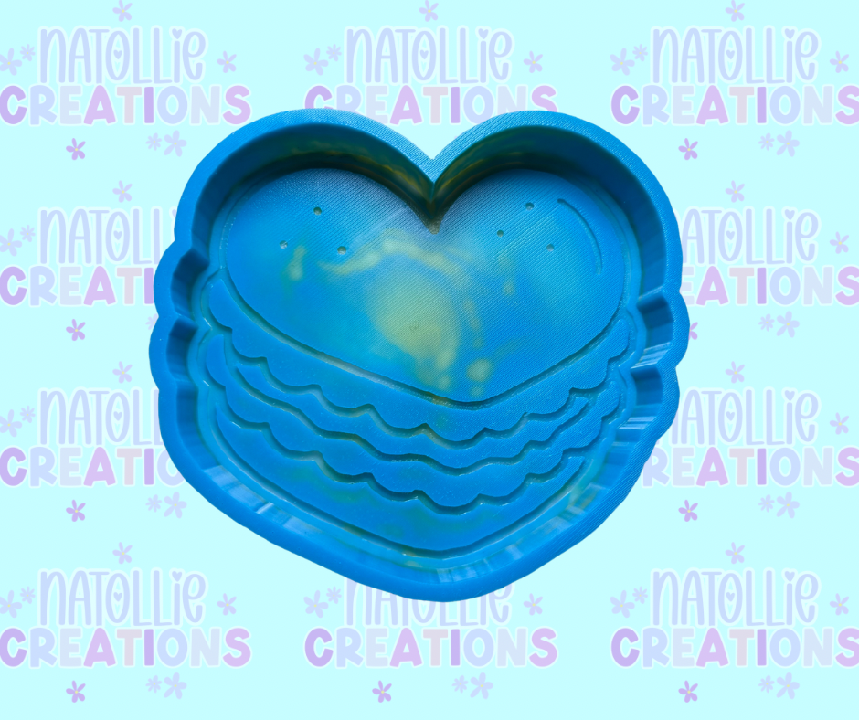 Heart Macaroon Freshie Silicone Mold