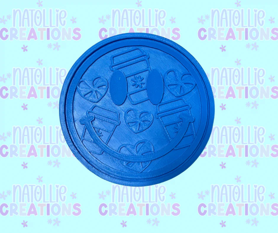 Peppermint Latte Smiley Insert Freshie Silicone Mold