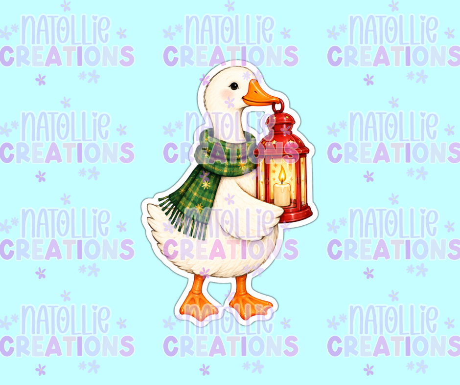 Lantern Goose Die Cut Sticker