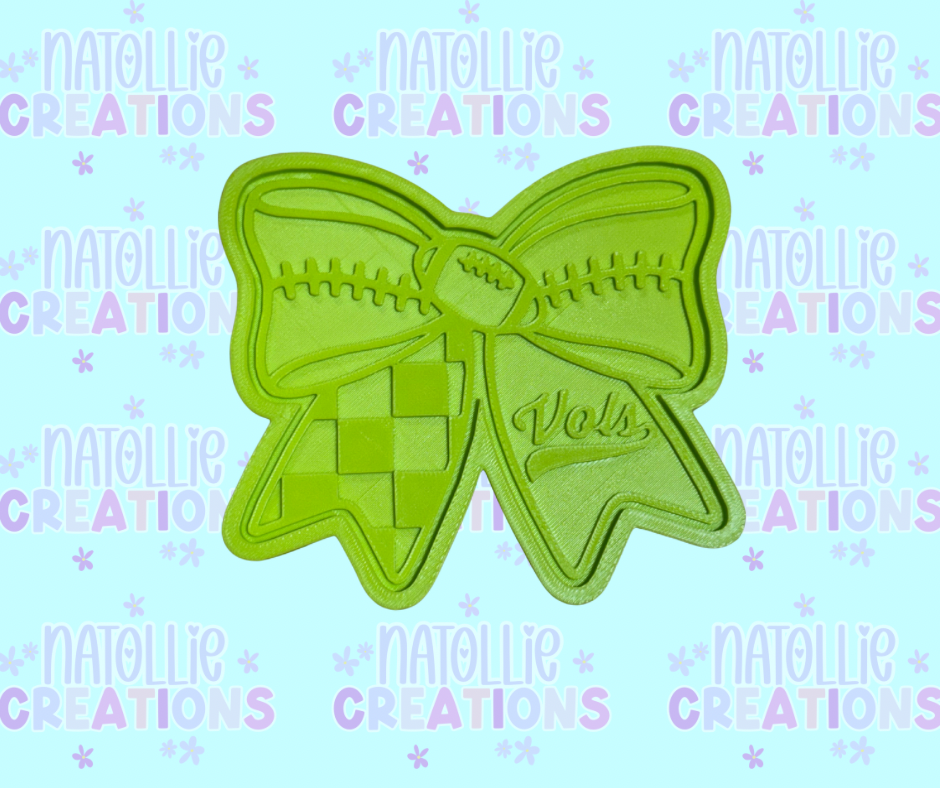 Football Bow + Inserts Freshie Silicone Mold
