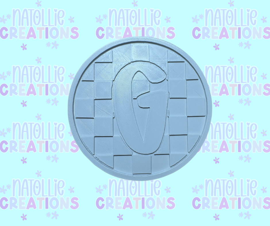 Checkered Alphabet Insert Freshie Silicone Mold