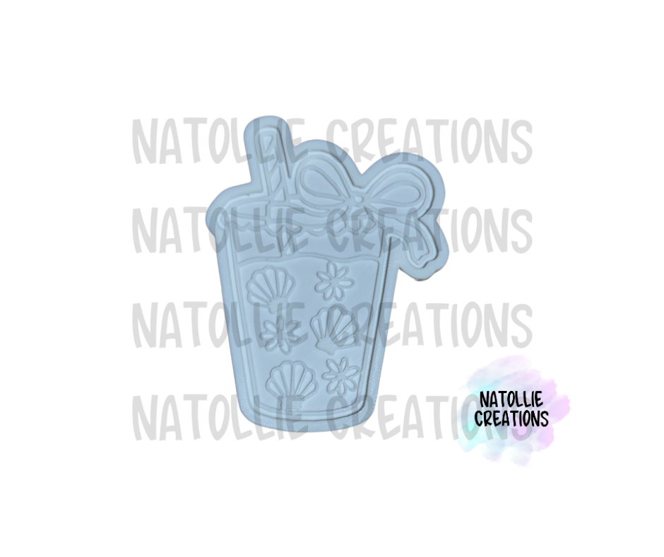 Drink W/ Bow + Inserts Freshie Silicone Mold