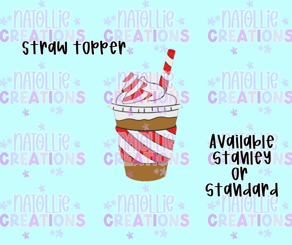 Striped Sleeve Coffee Straw Topper
