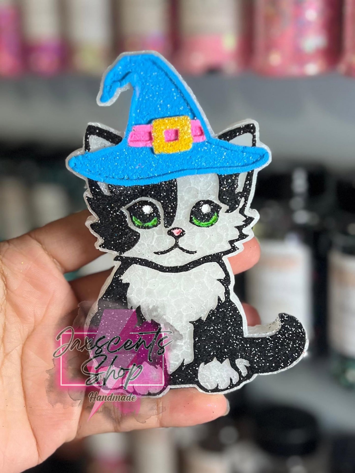 Cat W/ Witch Hat Freshie Silicone Mold