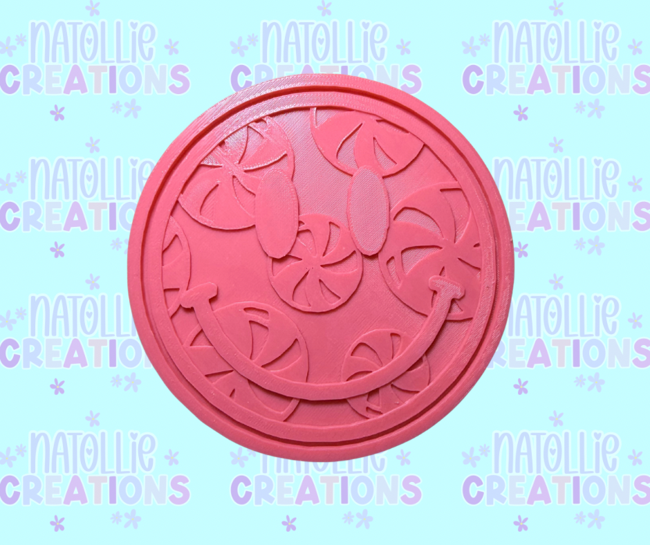 Peppermint Smiley Insert Freshie Silicone Mold