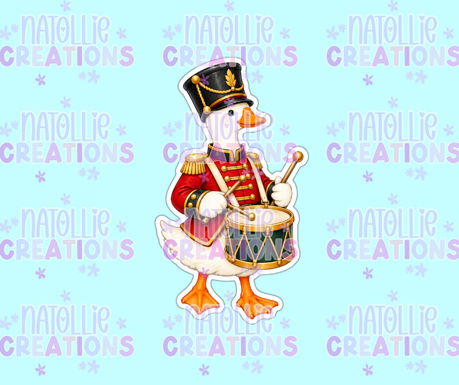 Nutcracker Goose Die Cut Sticker