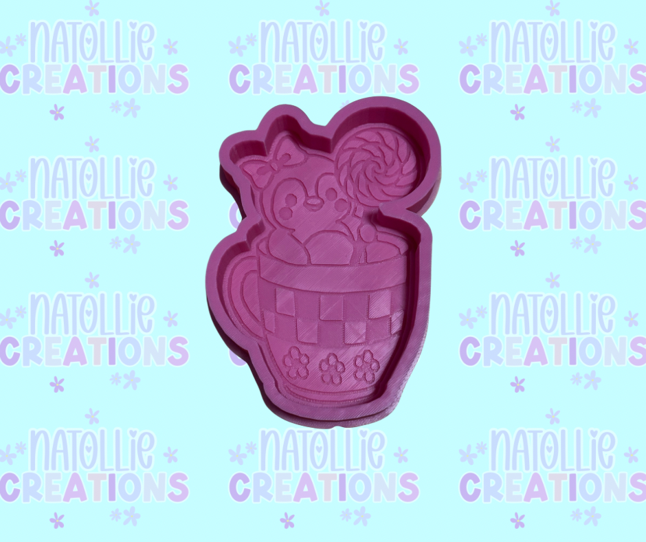 Penguin In Mug Freshie Silicone Mold