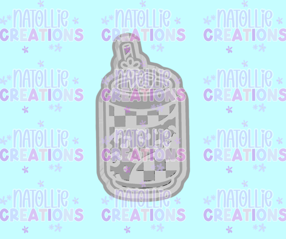 Cheetah / Checkered Soda Can Freshie Silicone Mold
