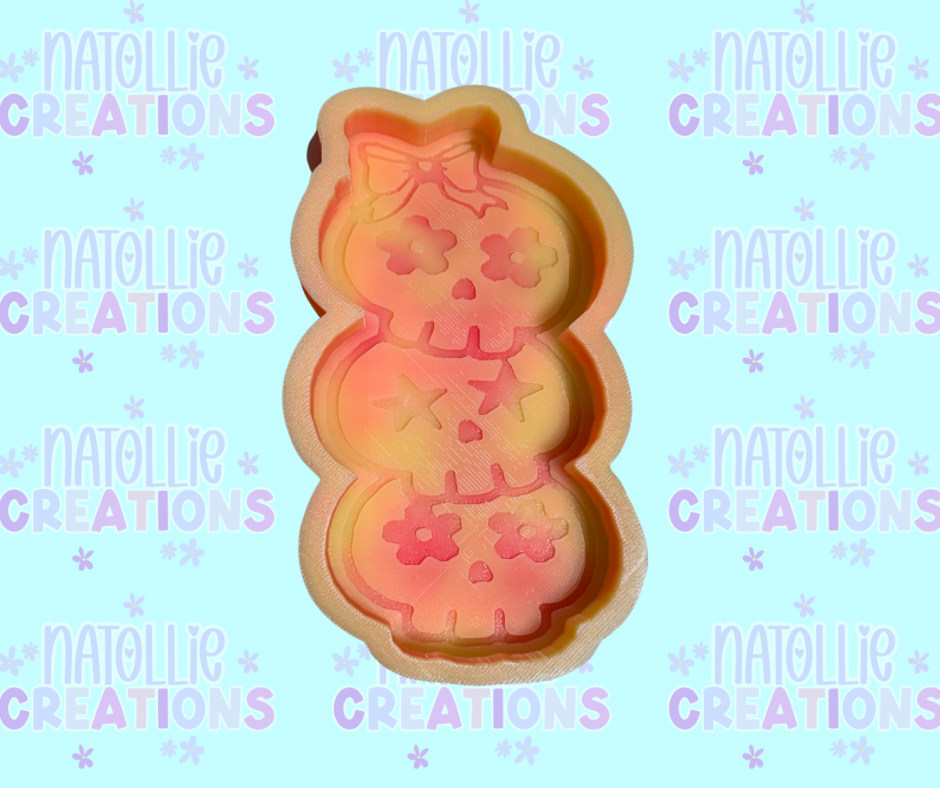 Skull Stack Freshie Silicone Mold