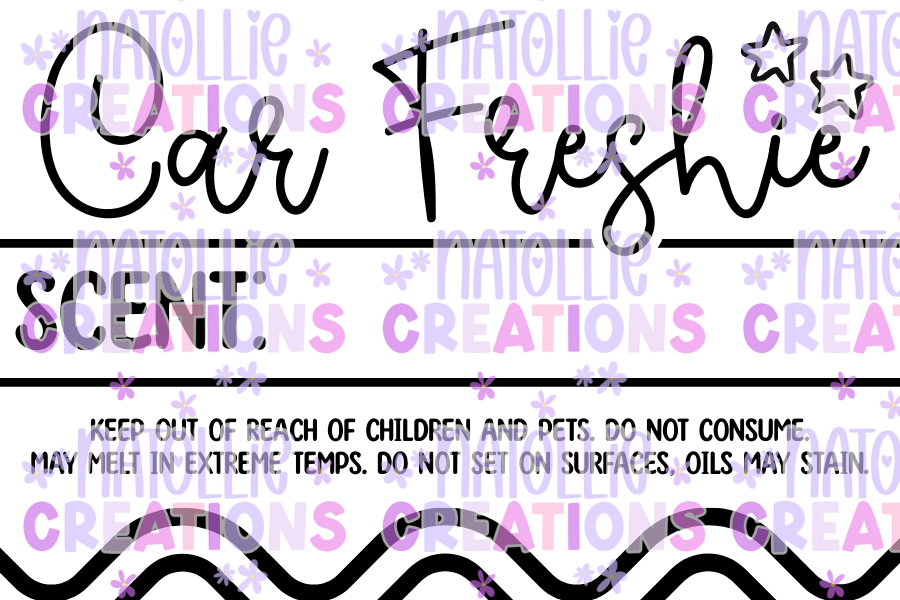 GROOVY - 3 x 2 Thermal Freshie Scent Labels