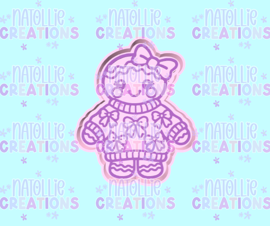 Bow Sweater Gingerbread Freshie Silicone Mold