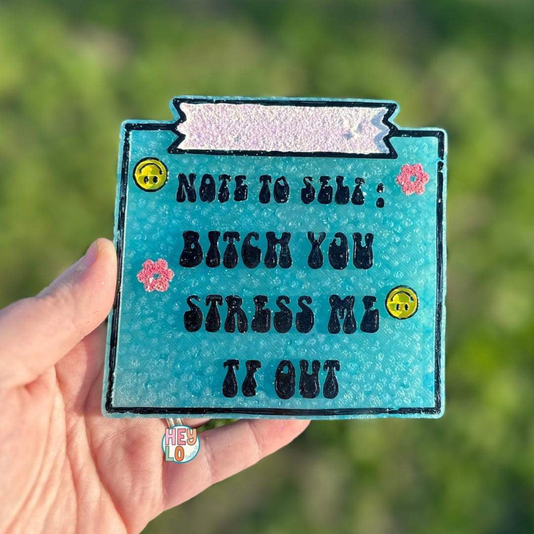 Note To Self: Bitch You Stress Me TF Out Freshie Silicone Mold