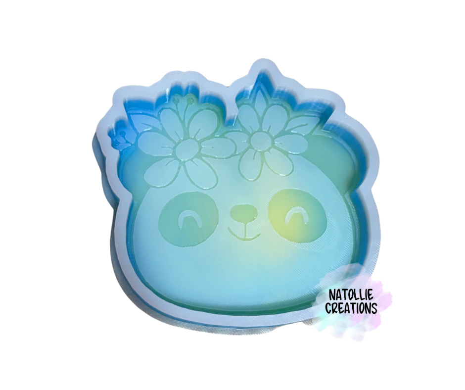 Floral Panda Freshie Silicone Mold