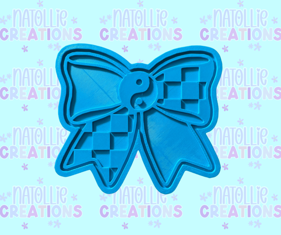 Ying Yang Bow Insert Freshie Silicone Mold