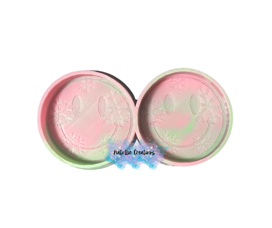 Smiley W/ Snowflakes Vent Clip Freshie Silicone Mold