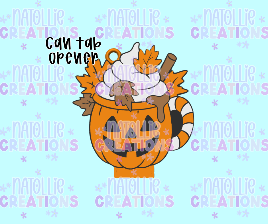 Pumpkin Latte Can Tab Opener Keychain