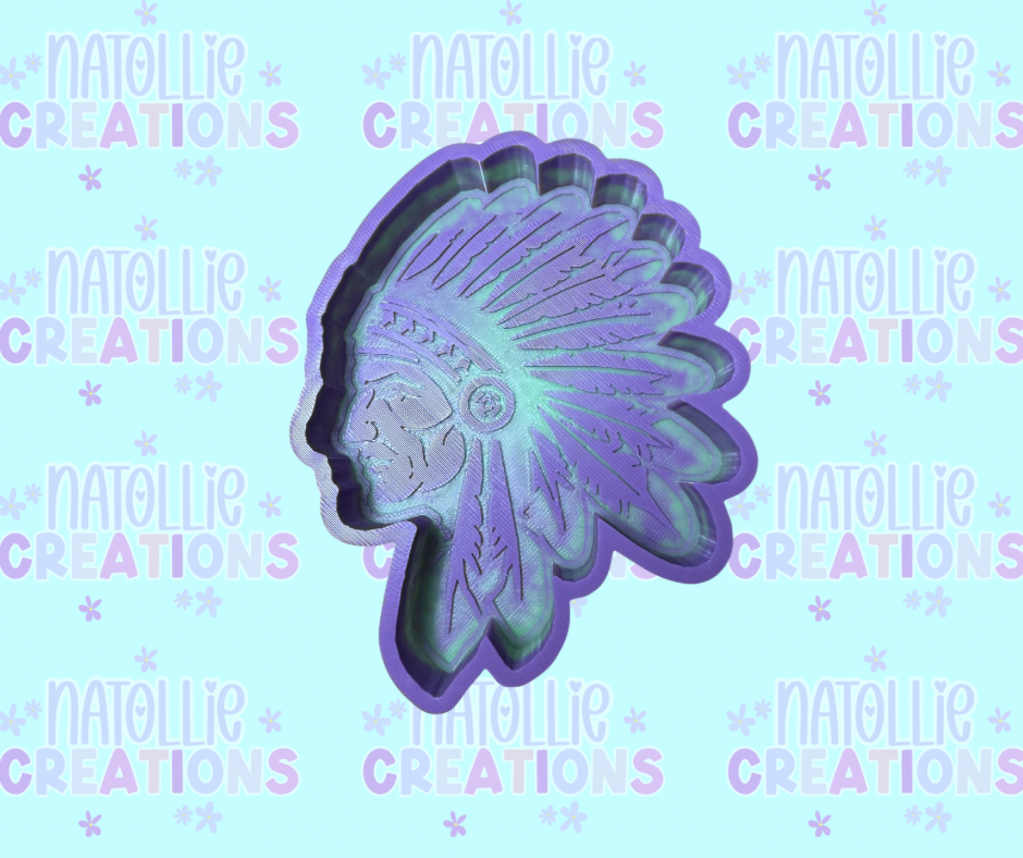 Indian Chief Head Freshie Silicone Mold
