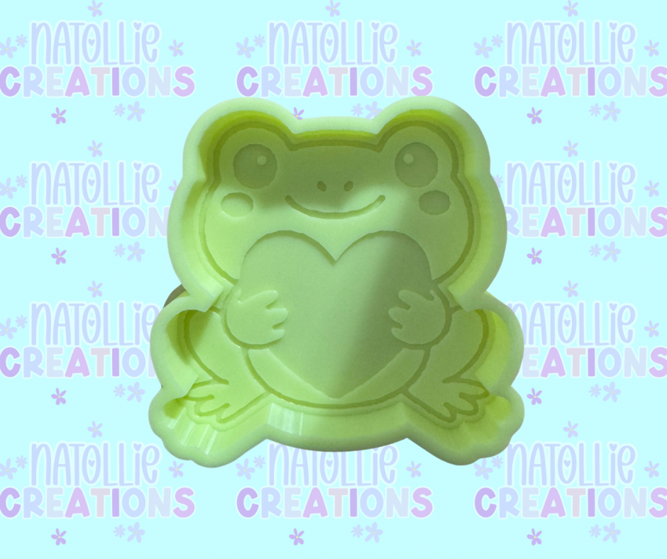 Frog W/ Heart Freshie Silicone Mold