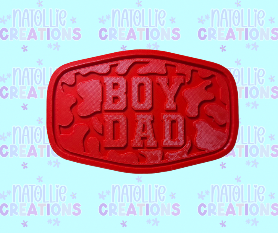 Camo Boy Dad Patch Insert Freshie Silicone Mold