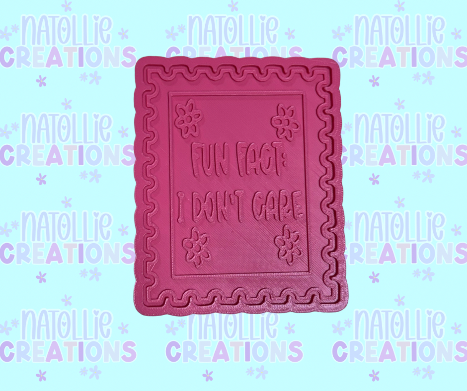 Fun Fact: I Don’t Care Stamp Insert Freshie Silicone Mold