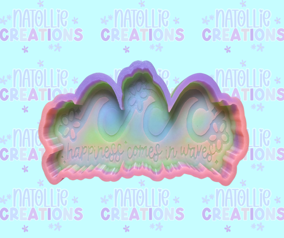 Happiness Comes In Waves Freshie Silicone Mold