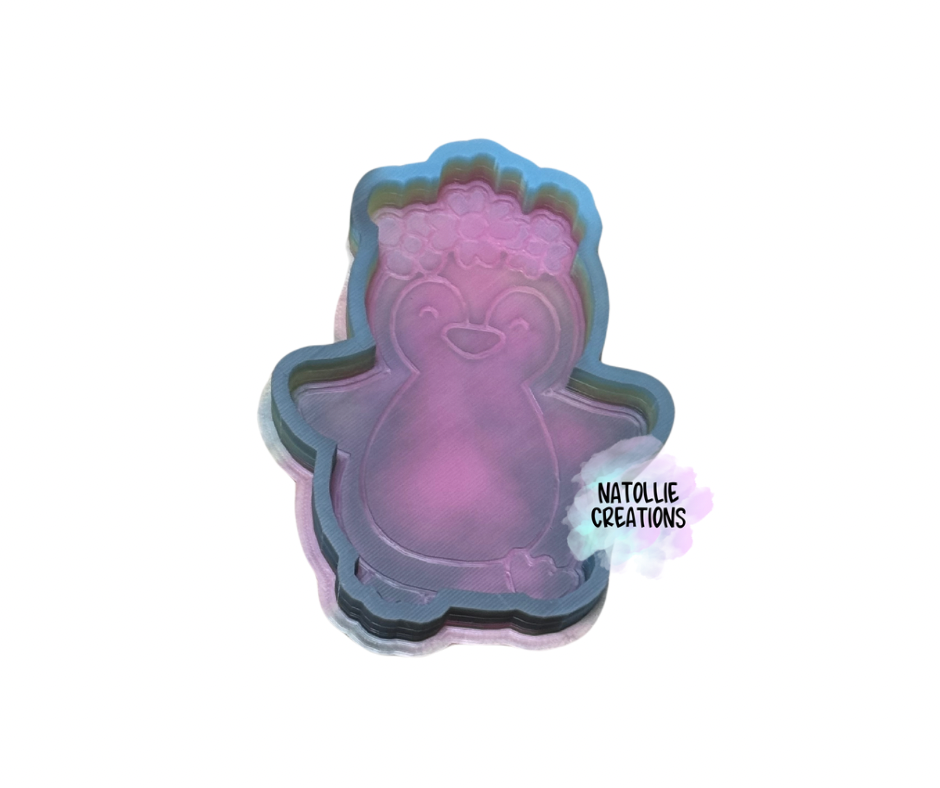 Floral Penguin Freshie Silicone Mold