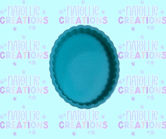 Turquoise Beaded Oval + Inserts Freshie Silicone Mold