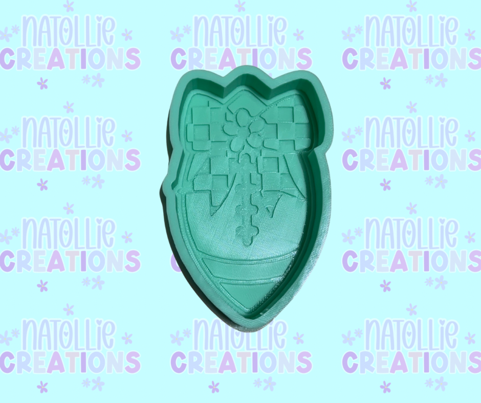 Checkered Bow Football Freshie Silicone Mold