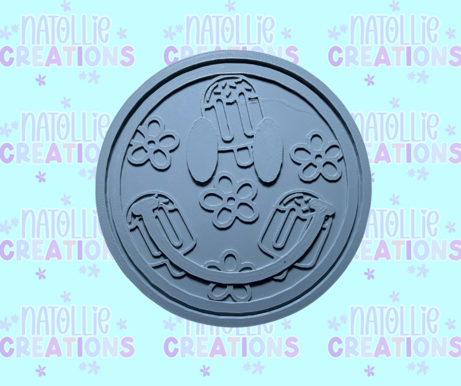 Floral Popsicle Smiley Insert Freshie Silicone Mold